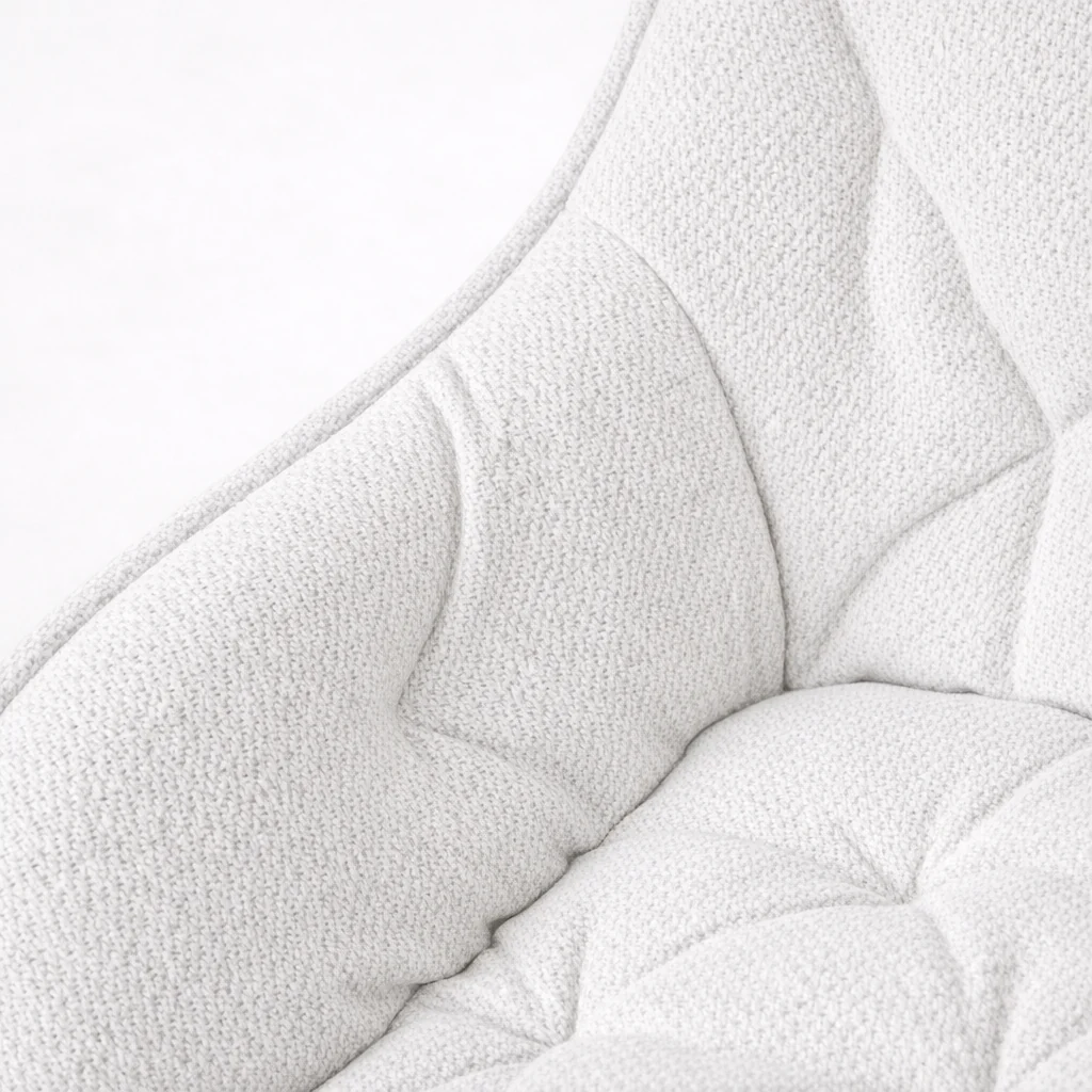Alba Fabric Dining Chair - Cream - Image 4