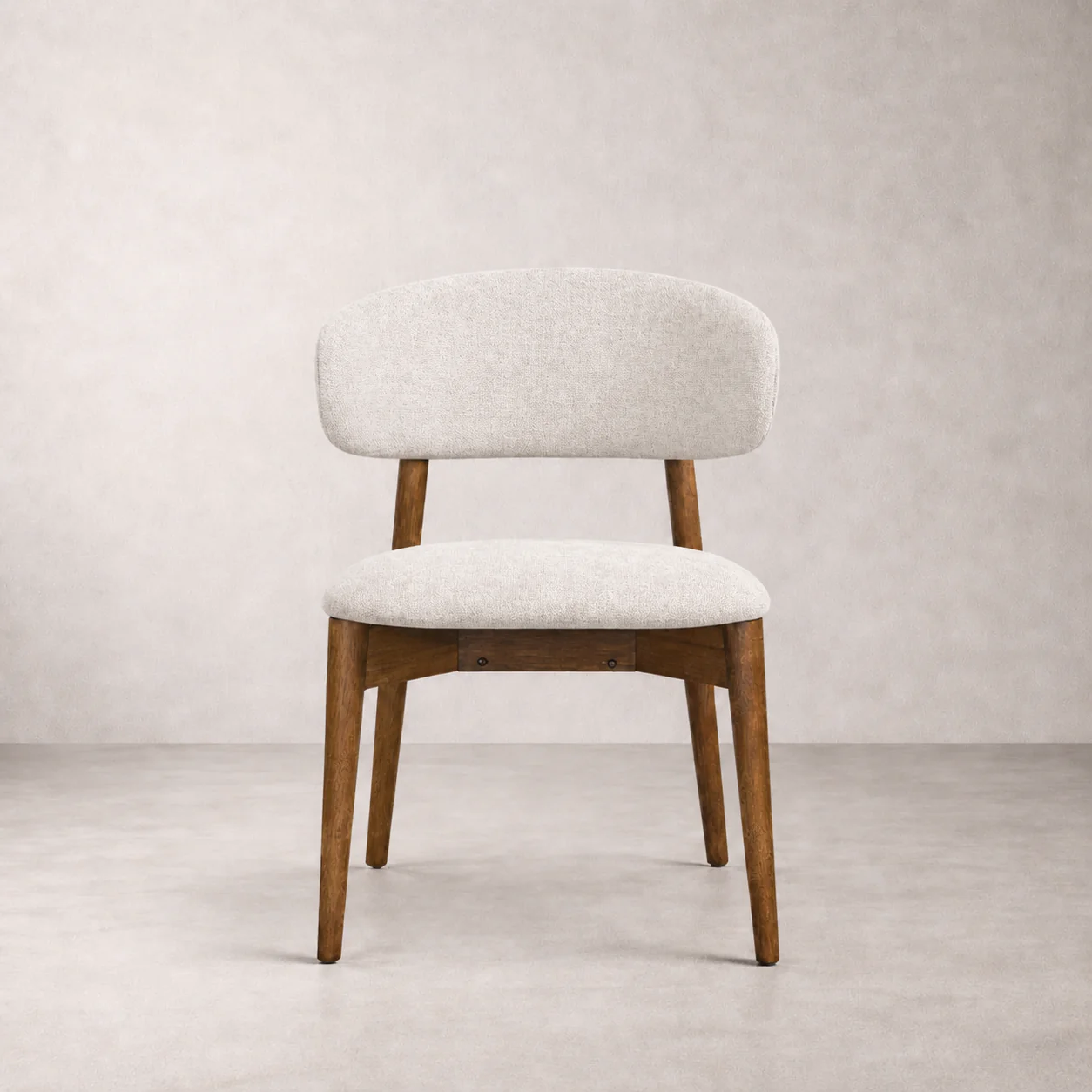 Blush Solid Wood Dining Chair - Smoked Oak and Heathered Ivory - Image 3
