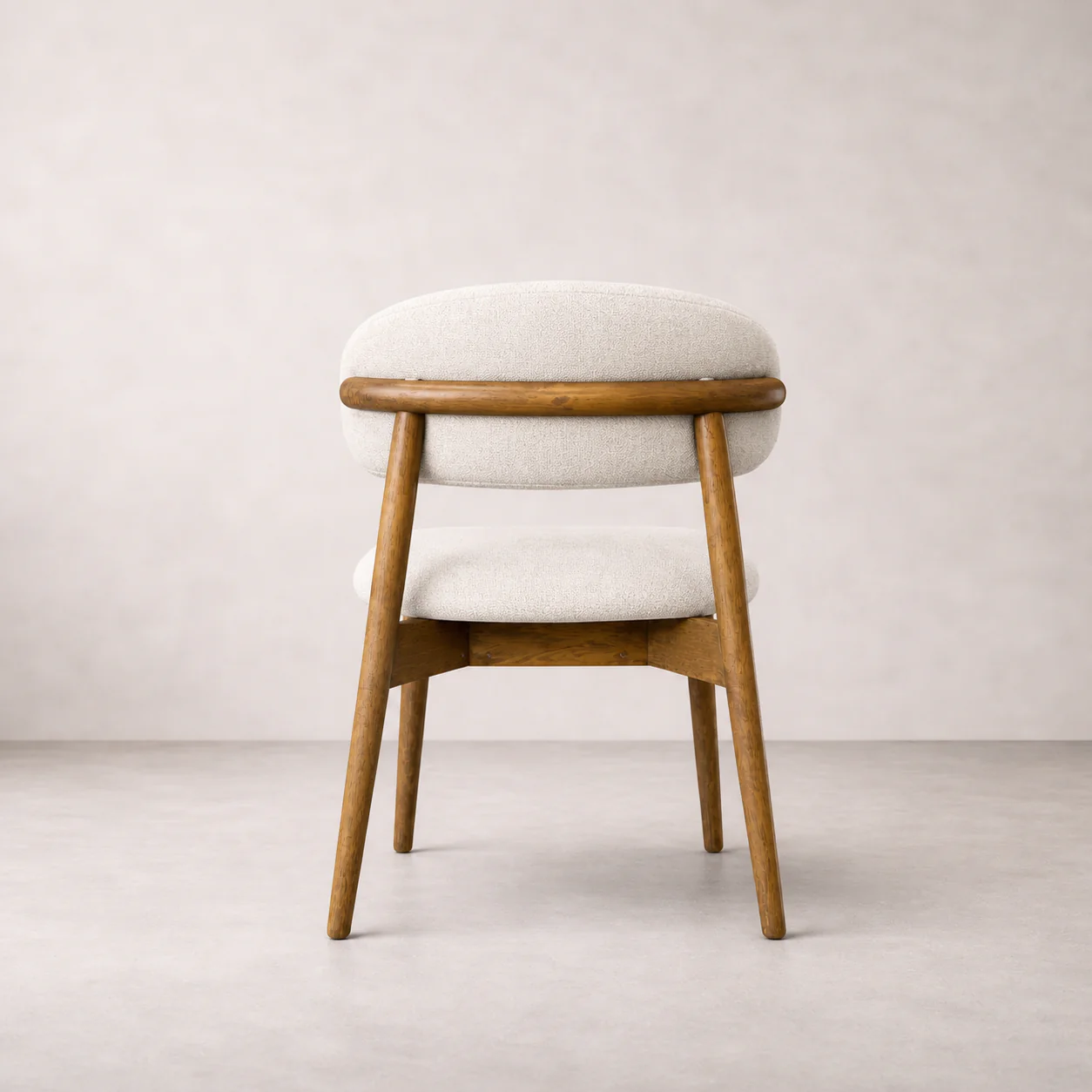 Blush Solid Wood Dining Chair - Smoked Oak and Heathered Ivory - Image 5