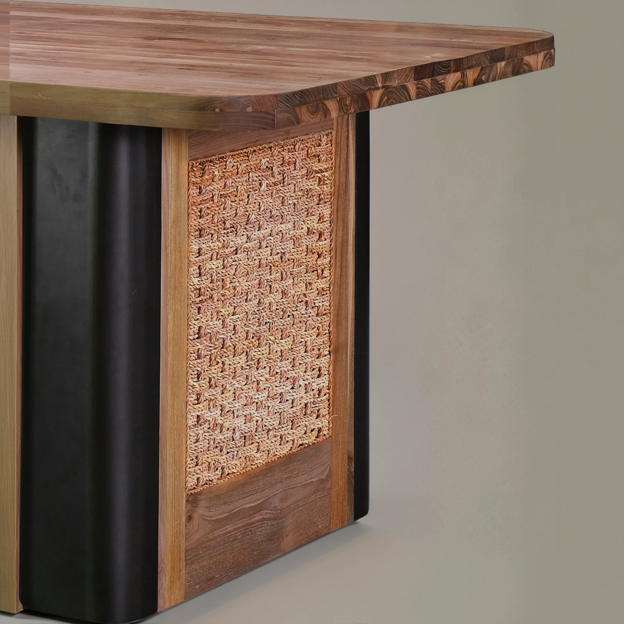Brooklyn 70.9" Solid Teak Dining Table - Natural - Image 4