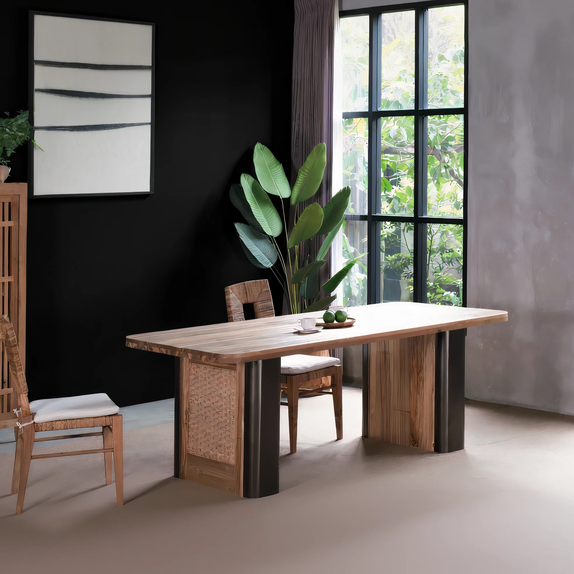 Brooklyn 86.6" Solid Teak Dining Table - Natural - Image 6