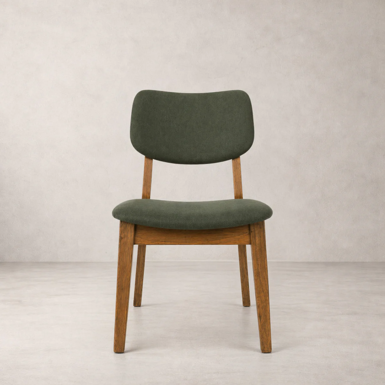 Clara Solid Wood Dining Chair - Smoked Oak and Moss Green - Image 3