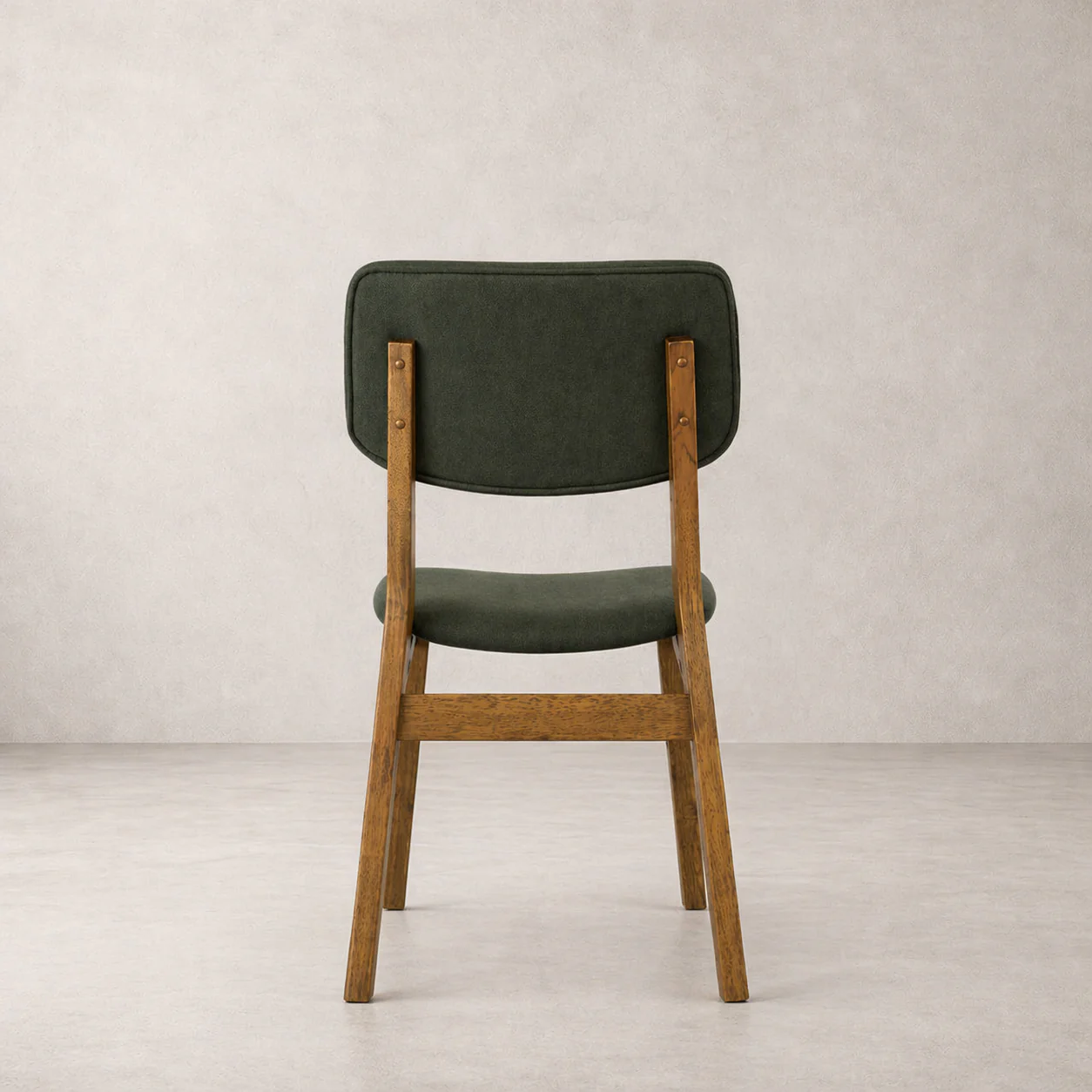 Clara Solid Wood Dining Chair - Smoked Oak and Moss Green - Image 5
