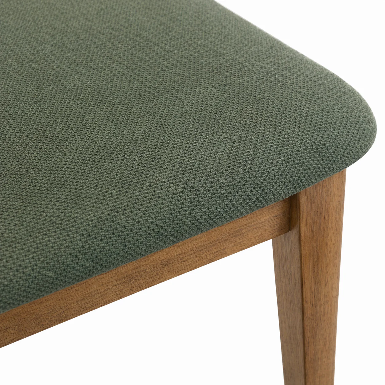 Clara Solid Wood Dining Chair - Smoked Oak and Moss Green - Image 6