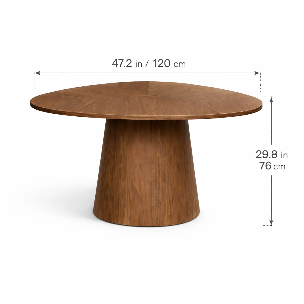 Delta 47" Dining Table - Walnut - Image 6