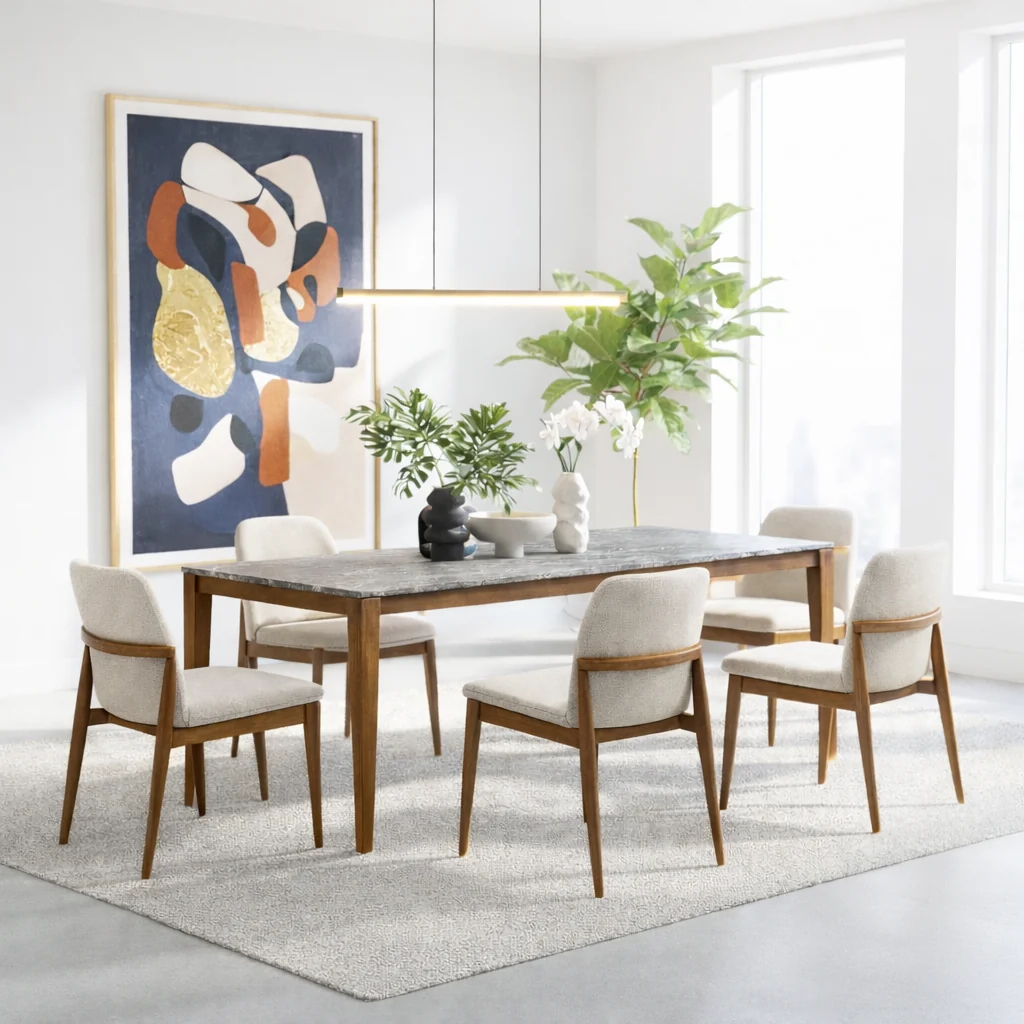 Everly 78.7" Faux Marble Dining Table - Paladina - Image 5