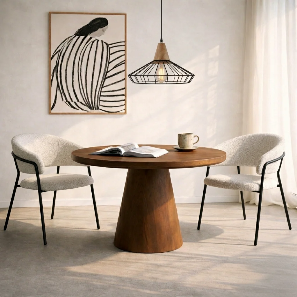 Geneva Bouclé Fabric Dining Chair - Ivory - Image 2