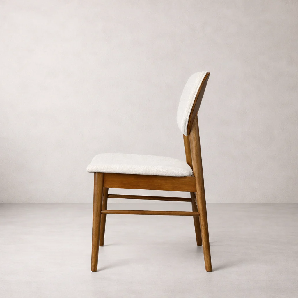 Ivy Solid Wood Dining Chair - Smoked Oak and Heathered Ivory - Image 3