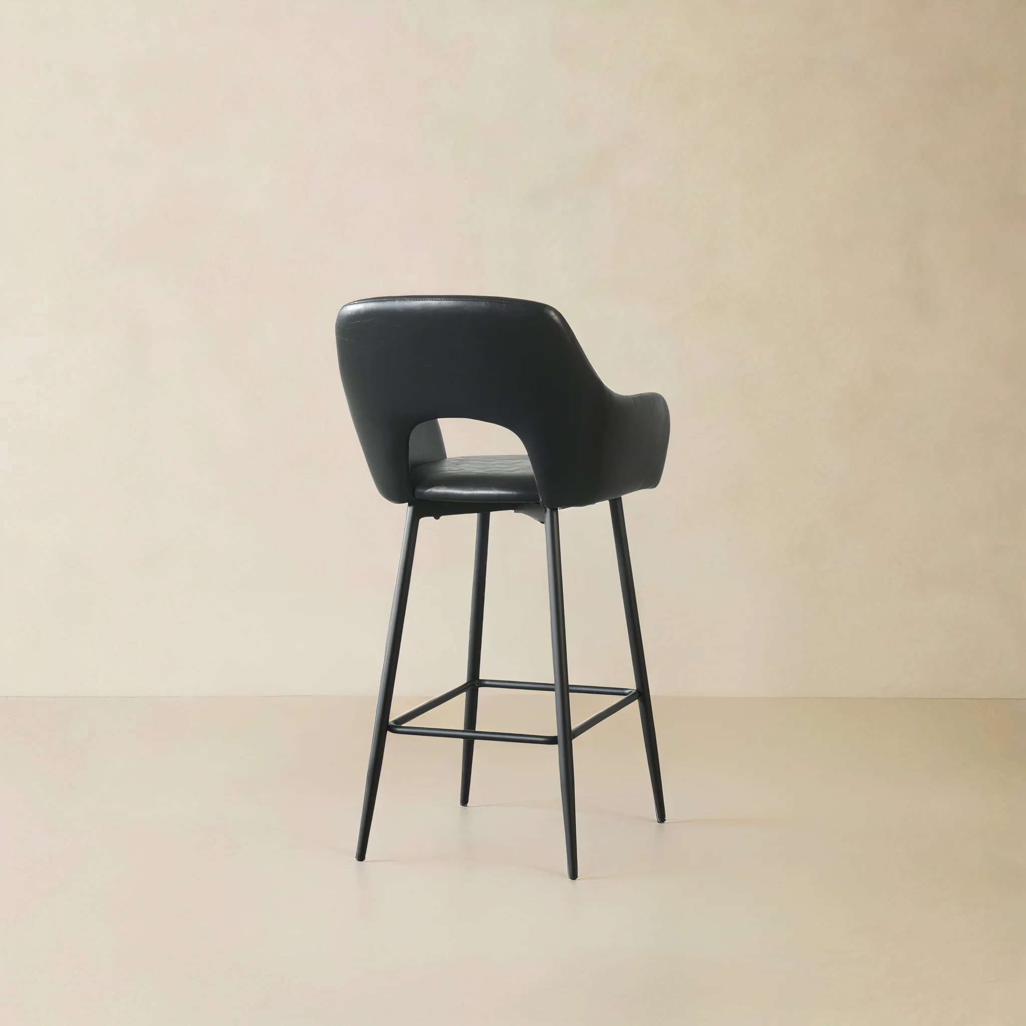 Kingston Leather Counter Stool - Black - Image 5