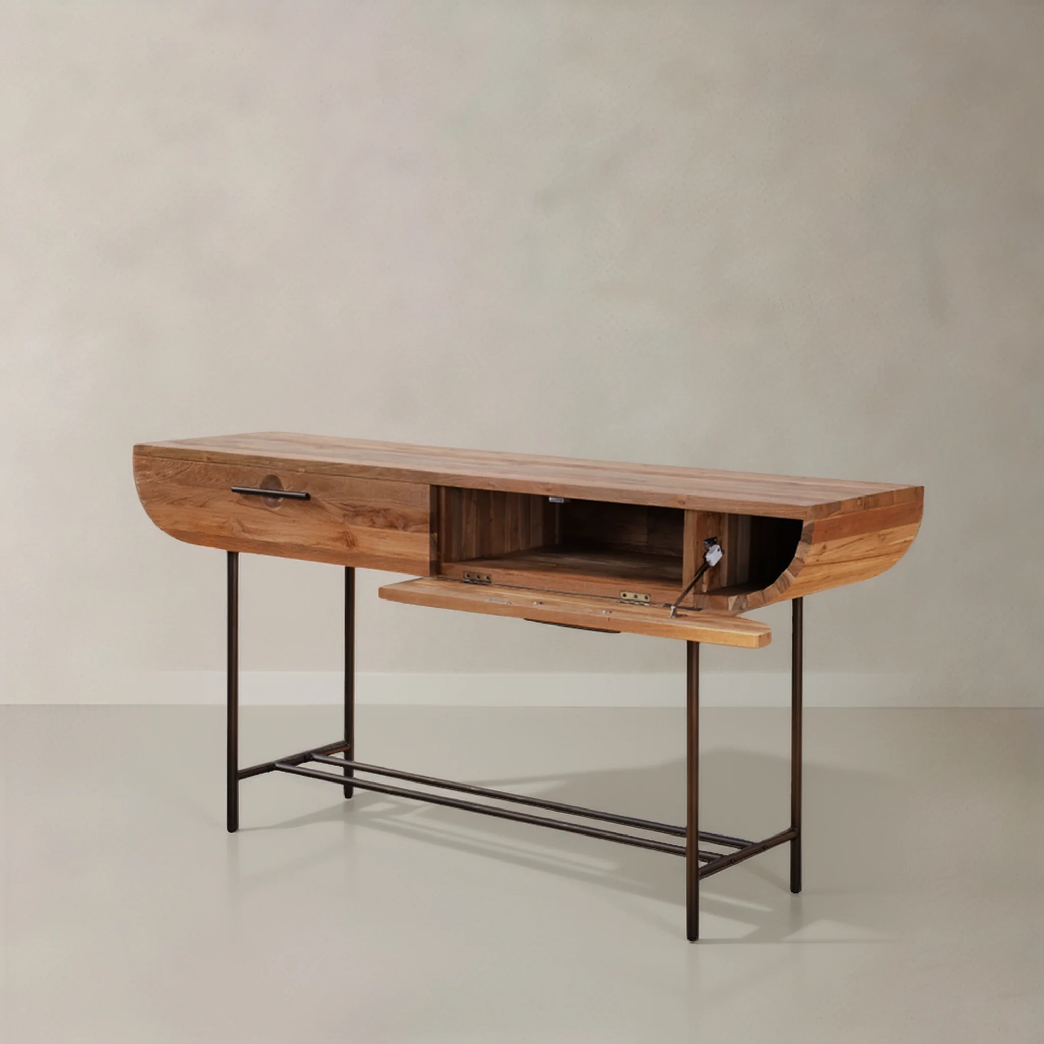 Marin 57.1" Solid Teak Console - Natural - Image 4