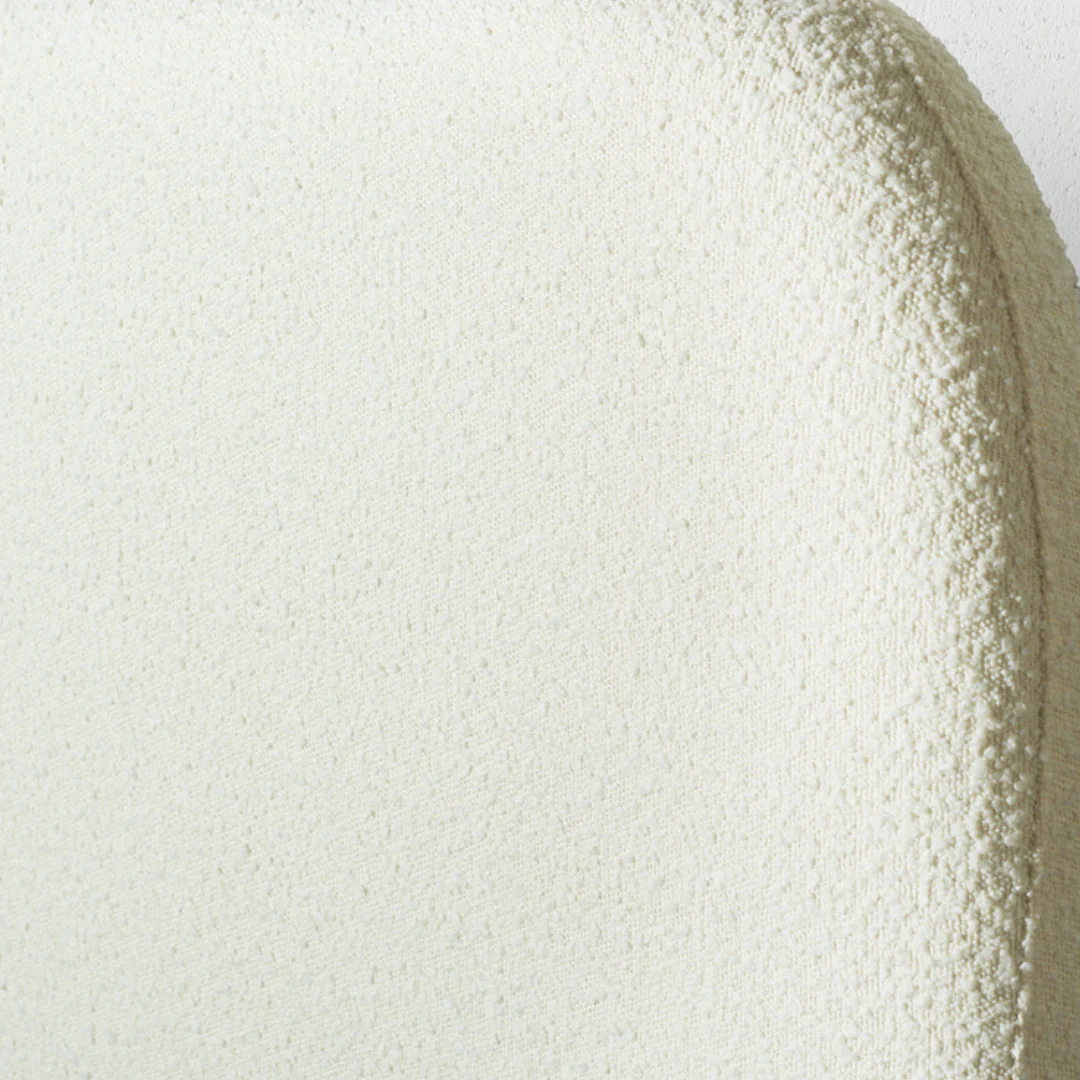 Marseille King Boucle Fabric Bed, Cream - Image 5