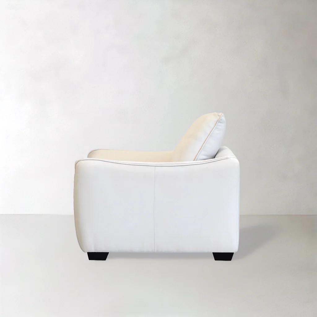 Milan Fabric Lounge Chair - Cream - Final Sale - Image 3