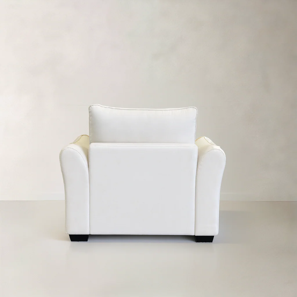 Milan Fabric Lounge Chair - Cream - Final Sale - Image 4