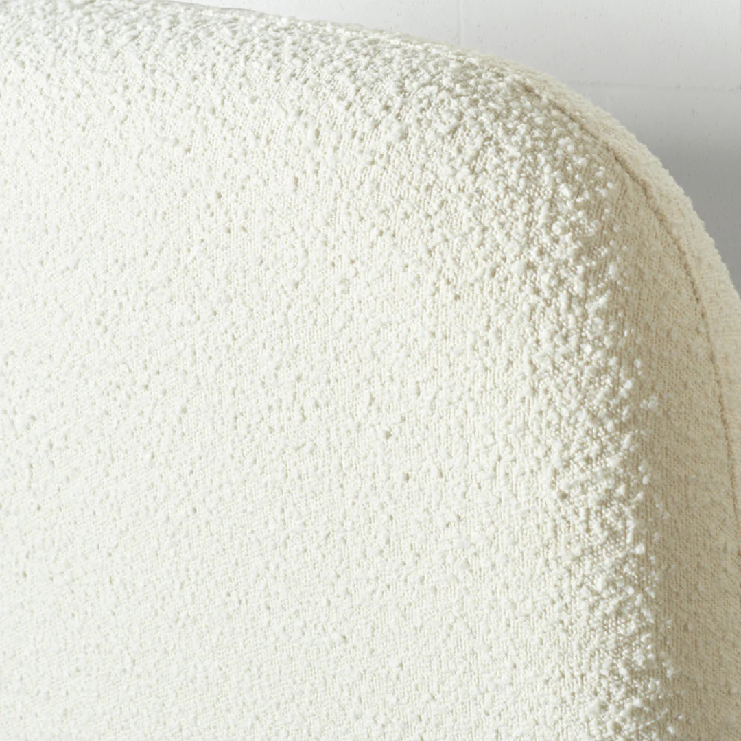 Nice King Upholstered Bed - Cloud White Bouclé - Image 5