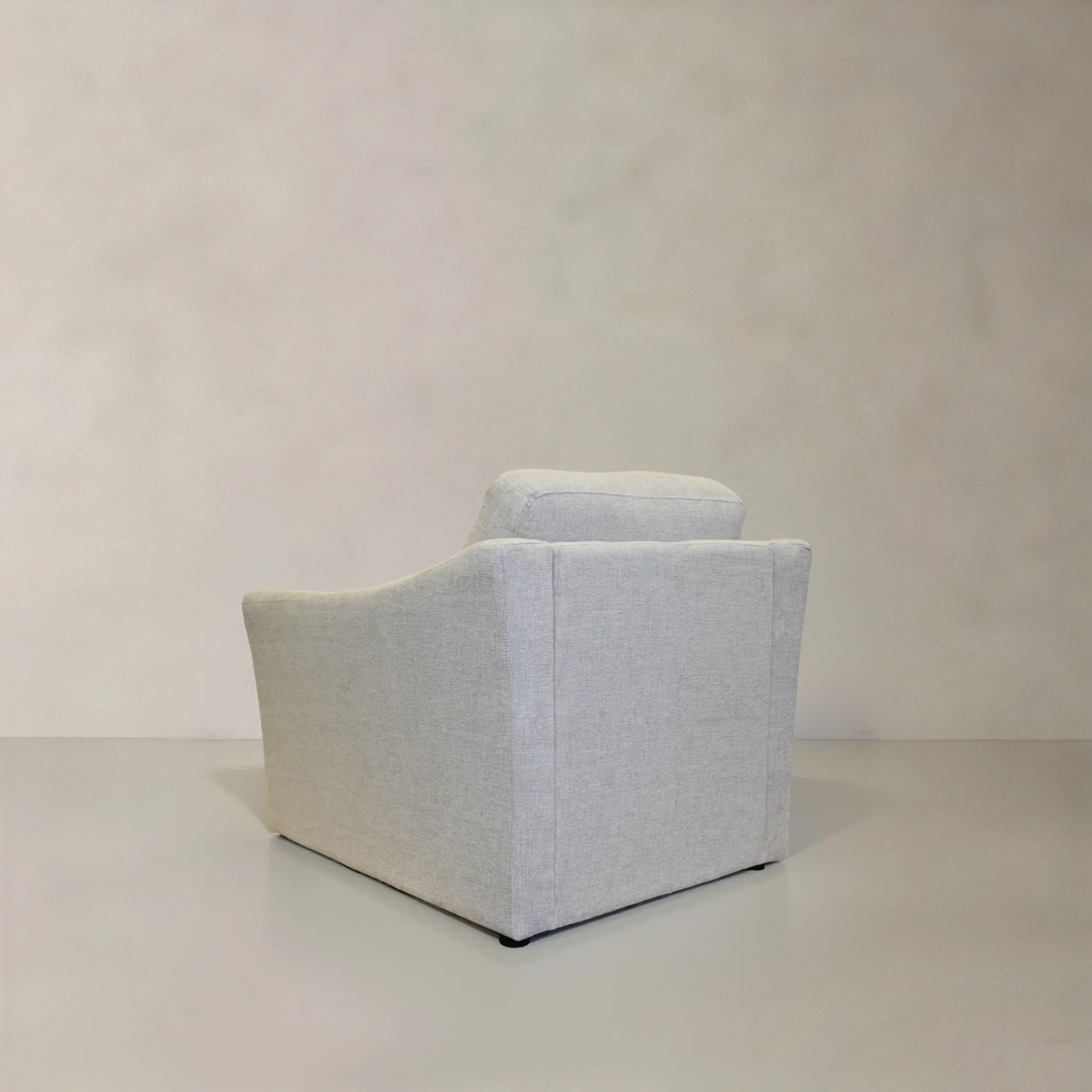 Theo Fabric Lounge Chair - Beige - Final Sale - Image 5