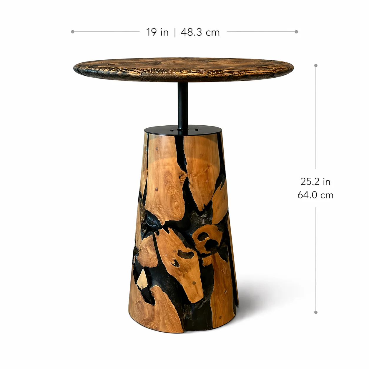 Tierra Solid Teak Root Side Table - Image 8